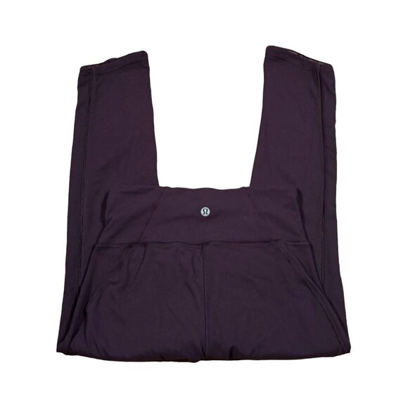 Lululemon Deep Breath‎ Sz 4 Black Cherry Capri Crop Leggings 9.5'' Rise - Picture 1 of 7